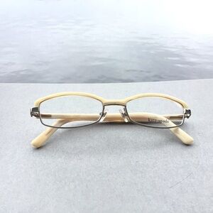 Kate Spade Tess Full Frame Eyeglasses Made in Italy NWT Ivory Gold Color 135